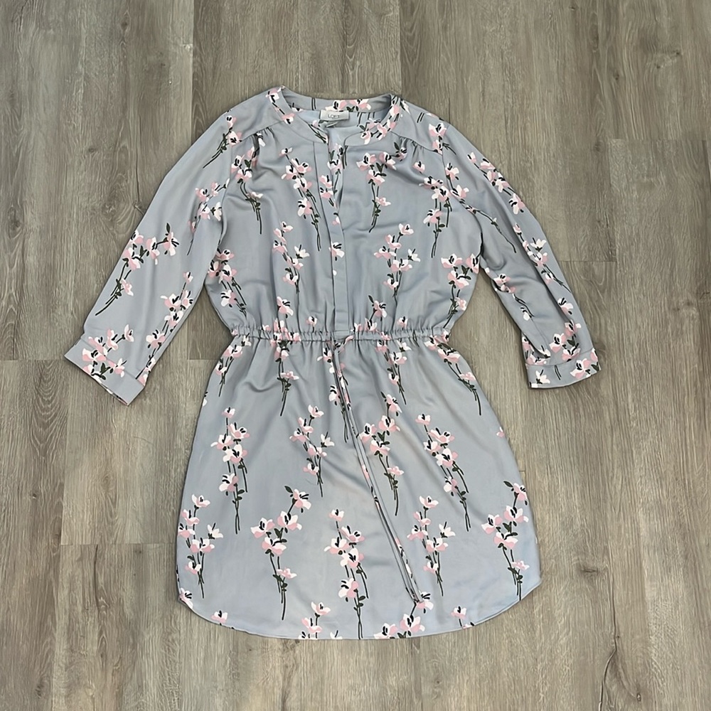 Loft Floral Shirt Dress
